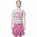 Chanel Embroidered logo Pink Premium Girls Co-ord Set-thumb-0