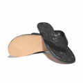 Louis Vuitton Black Premium Leather Mens Flip-flops-thumb-6