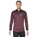 Armani Exchange Wine Premium Pocket Logo Shirt-thumb-6