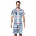 Burberry Check Print Premium Casual Shirt & Shorts Combo-thumb-0