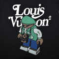 Louis Vuitton Black Premium Quality Kids T-shirt-thumb-3