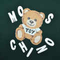 Moschino Green Teddy Print Premium Kids T-shirt-thumb-3