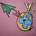 Louis Vuitton Pink Embroidery Design Kids T-shirt-thumb-3