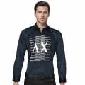 Armani Exchange Navy Blue Premium Quality Full Sleeve Shirt-thumb-0