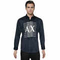 Armani Exchange Navy Blue Premium Quality Full Sleeve Shirt-thumb-6