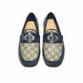 Gucci Blue Interlocking G Driver Loafers-thumb-3
