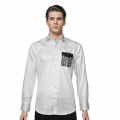 Dior White Oblique Pattern Pocket Logo Shirt-thumb-7