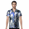Amiri Paint Splatter Bowling Shirt-thumb-0