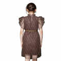 Fendi Brown Premium Quality Girls Dress-thumb-1