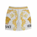 Versace Wild Baroque Print White Swim Mens Shorts-thumb-1