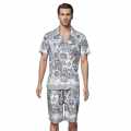 Amiri Grey Floral Premium Mens Shirt & Shorts Combo-thumb-0