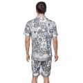 Amiri Grey Floral Premium Mens Shirt & Shorts Combo-thumb-1