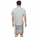 Amiri Zig Zag Print Silk Bowling Shirt & Shorts Combo-thumb-1