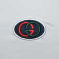 Gucci White Embroidered logo Premium T-shirt-thumb-3