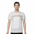 Hermes Paris White Round Neck Premium T-shirt-thumb-0
