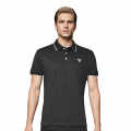 Prada Black Embroidery Logo Premium Polo T-shirt-thumb-0