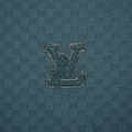 Louis Vuitton Teal Blue Embroidery Logo Premium Polo T-shirt-thumb-3