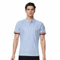 Moncler Logo-patch on Sleeve Blue Premium Polo T-shirt-thumb-0