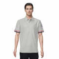 Moncler Logo-patch on Sleeve Grey Premium Polo T-shirt-thumb-0