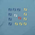 Fendi Embroidered logo Blue Premium Quality T-shirt-thumb-3