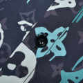 Louis Vuitton Sky Blue & Black Premium Quality Half Sleeve Shirt-thumb-3