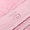 Gucci Embroidered Pink Premium Quality Towel - Set of 3-thumb-1