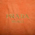 Prada Milano Embroidered Logo Orange Towel - Set of 2-thumb-1