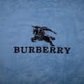 Burberry Embroidery Logo Blue Premium Towels - Set of 2-thumb-1