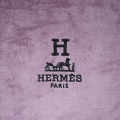Hermes Paris Embroidery Logo Purple Towels - Set of 2-thumb-1