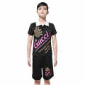 Gucci Black Pineapple Printed Premium Kids Co-ord Set-thumb-0