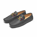 Louis Vuitton Black & Golden Premium Quality Loafers-thumb-0