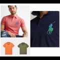 Ralph Lauren Blue Premium Quality Polo T-shirt-thumb-1