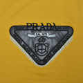 Prada Embroidered logo Yellow Cotton T-shirt-thumb-3