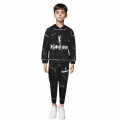 Saint Laurent logo Embroidery Black Premium Kids Co-ord Set-thumb-0