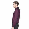 Balmain logo Icon Wine Premium Cotton Shirt-thumb-2