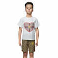 Gucci Heart Printed White Premium Kids Co-ord Set-thumb-0