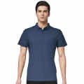 Prada Embossed Logo Blue Premium Polo T-shirt-thumb-0
