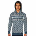 Dior Blue Monogram Printed Premium Hoodie-thumb-0
