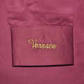 Versace Embroidered Wine Premium Cotton Shirt-thumb-5