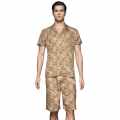 Gucci Brown Premium Quality Men's Logo-Print Short Sleeve Shirt & Shorts Combo-thumb-0