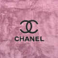 Chanel Embroidered logo Purple Towels - Set of 2-thumb-1