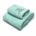 Chanel Embroidered logo Green Towels - Set of 2-thumb-0