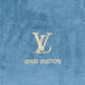 Louis Vuitton Embroidered logo Sky Blue Towels - Set of 2-thumb-1