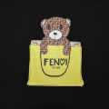 Fendi Bear Print Black Premium Women T-shirt-thumb-3