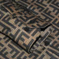 Fendi logo Print Brown Premium Cotton Shirt-thumb-5