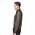 Fendi logo Print Brown Premium Cotton Shirt-thumb-2