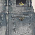 Prada Triangle Logo Dark Blue Premium Jeans-thumb-3