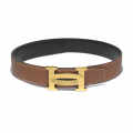 Hermes Brown Premium Leather Belt-thumb-0