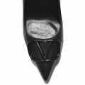 Valentino Black Leather V Logo Pumps Sandals-thumb-3