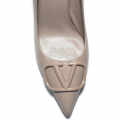 Valentino Dusty Rose Leather V Logo Pumps Sandals-thumb-3